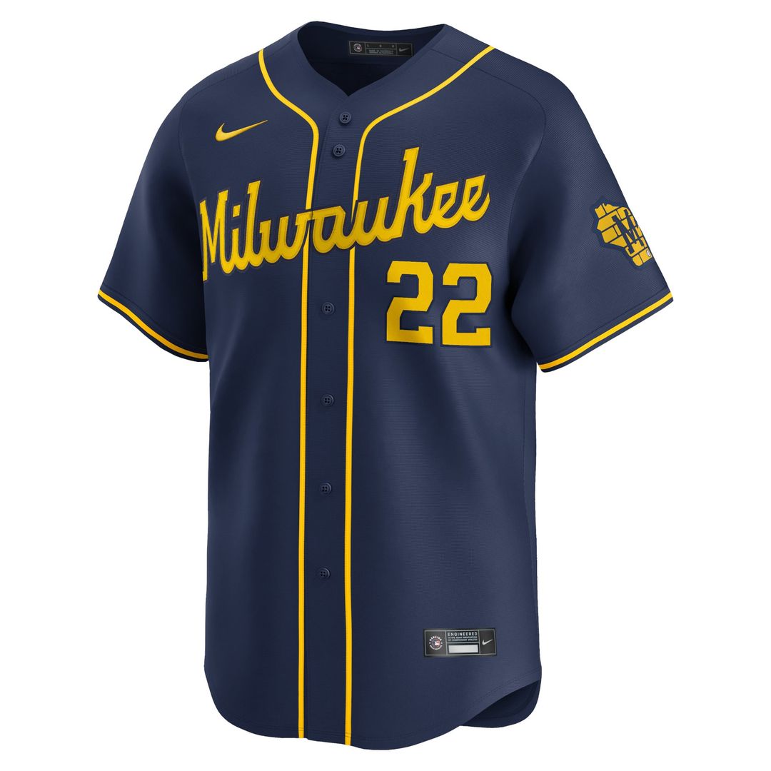 Christian Yelich Milwaukee Brewers Nike Alternate Limited Player Jersey – Navy | MLB Fan Gear