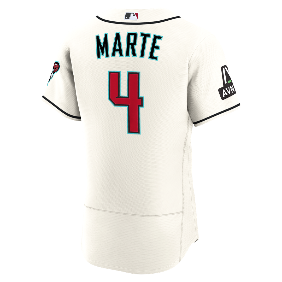 Ketel Marte Arizona Diamondbacks Nike Home Authentic Sponsor Patch Jersey - Cream | MLB Fan Gear