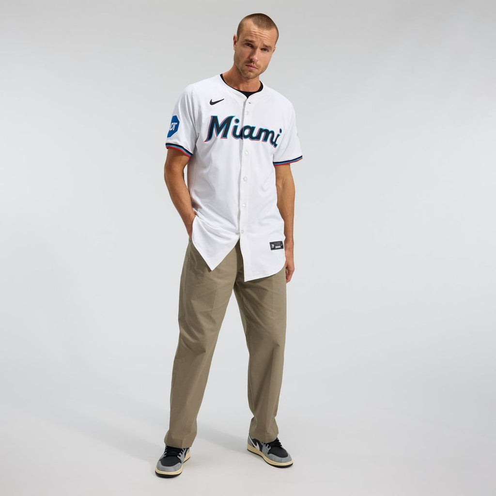 Miami Marlins Nike Home Elite Jersey - White | MLB Fan Gear