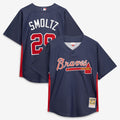John Smoltz Atlanta Braves Mitchell & Ness Authentic Batting Practice Jersey - Navy | MLB Fan Gear