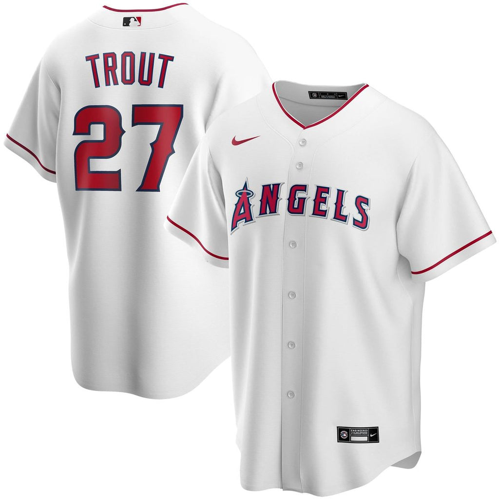 Mike Trout Los Angeles Angels Nike Youth Alternate Replica Player Jersey - White | MLB Fan Gear