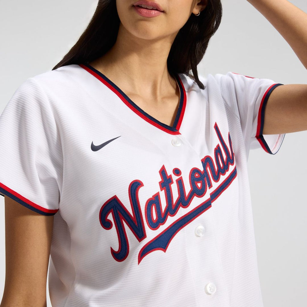 CJ Abrams Washington Nationals Nike Women's Home Replica Player Jersey - White | MLB Fan Gear