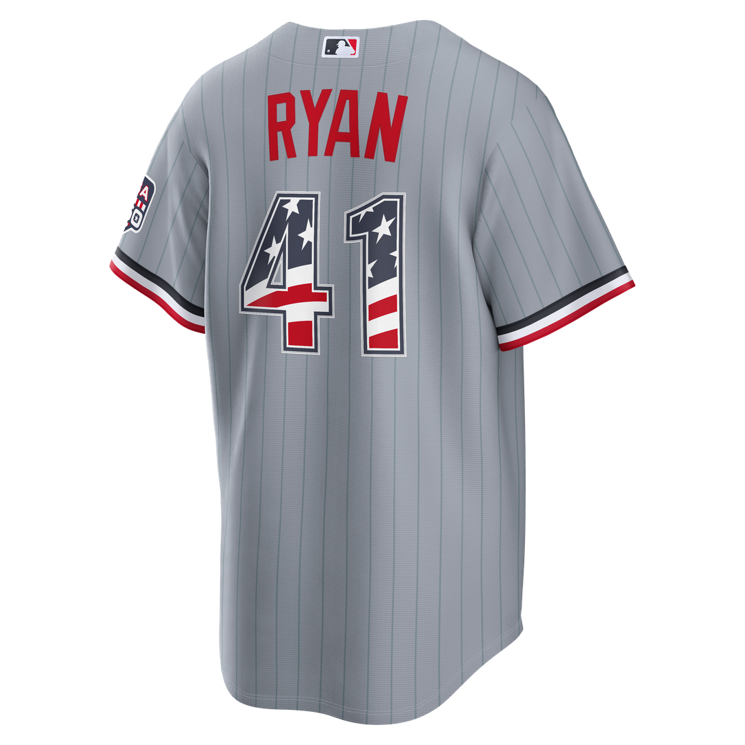 Joe Ryan Minnesota Twins Nike USA 250 Fourth of July Road Stadium Jersey - Gray | MLB Fan Gear