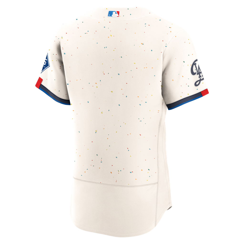 Los Angeles Dodgers Nike City Connect Authentic Sponsor Patch Jersey - Cream | MLB Fan Gear