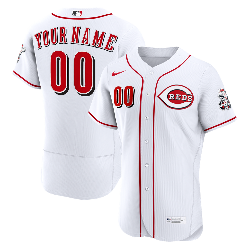 Cincinnati Reds Nike Home Authentic Custom Jersey - White | MLB Fan Gear