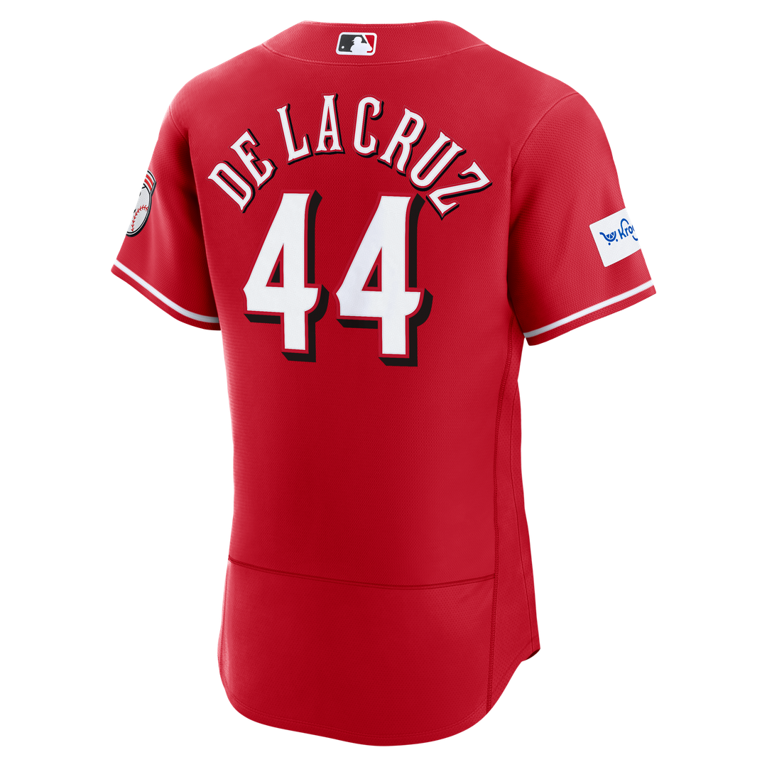 Elly De La Cruz Cincinnati Reds Nike Home Authentic Sponsor Patch Jersey - White | MLB Fan Gear