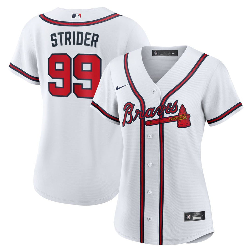 Spencer Strider Atlanta Braves Nike Women's Home Replica Jersey - White | MLB Fan Gear