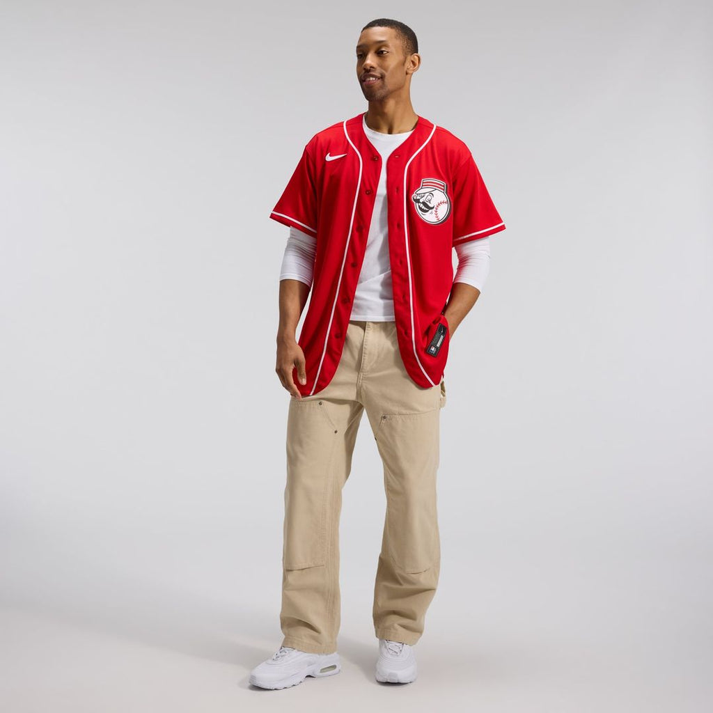 Cincinnati Reds Nike Alternate Authentic Team Logo Jersey - Scarlet | MLB Fan Gear
