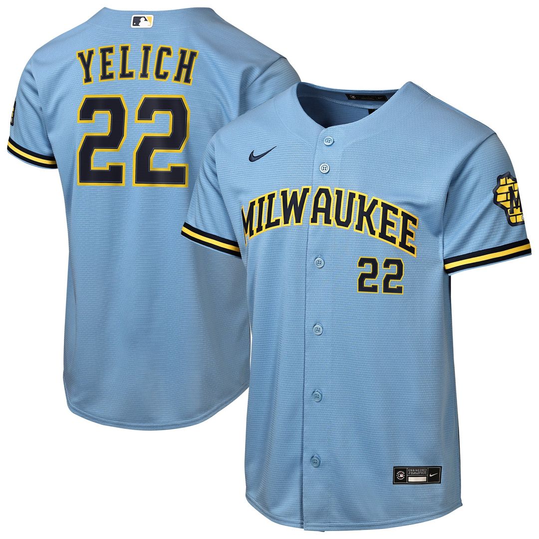 Christian Yelich Milwaukee Brewers Nike Youth Home Stadium Jersey - Cream | MLB Fan Gear