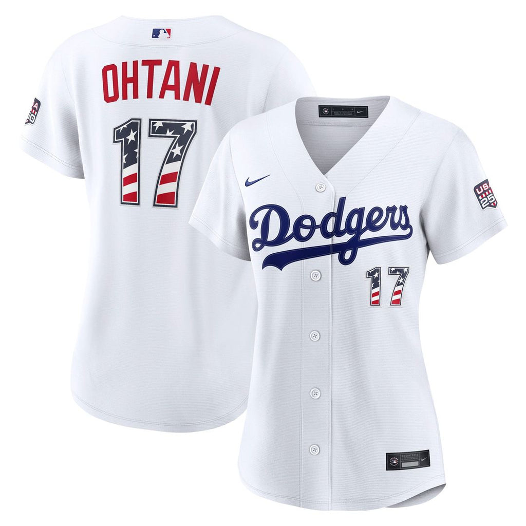 Shohei Ohtani Los Angeles Dodgers Nike Women's USA 250 Fourth of July Home Stadium Jersey - White | MLB Fan Gear