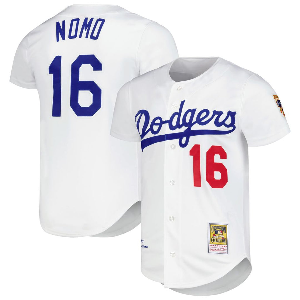 Hideo Nomo Los Angeles Dodgers Mitchell & Ness Cooperstown Collection Authentic Jersey - White | MLB Fan Gear