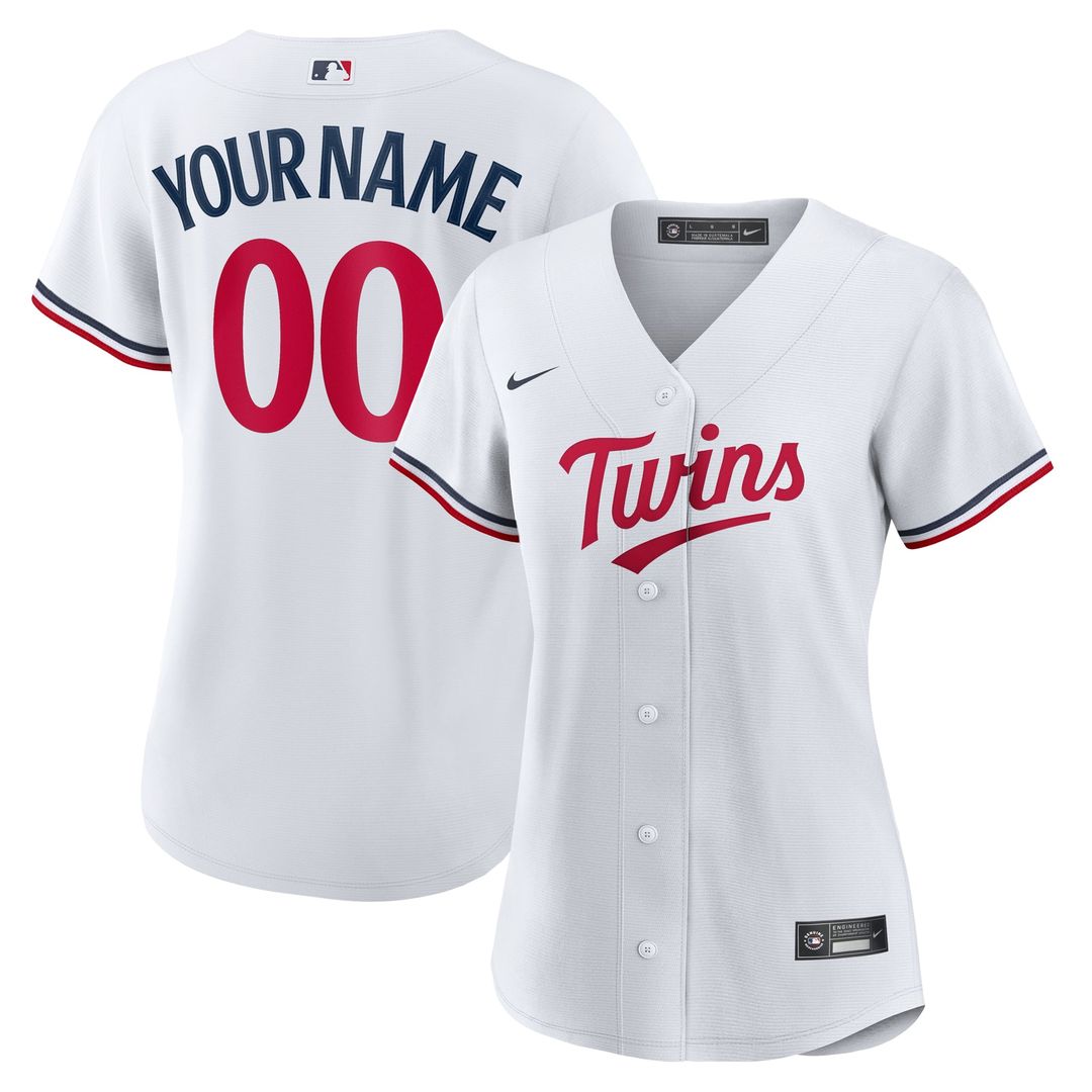 Minnesota Twins Nike Women's Home Replica Custom Jersey - White | MLB Fan Gear