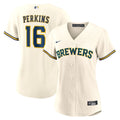 Blake Perkins Milwaukee Brewers Nike Women's Home Replica Jersey - Cream | MLB Fan Gear