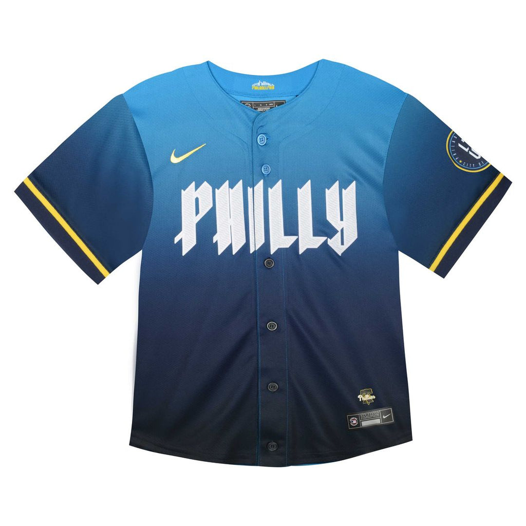 Bryce Harper Philadelphia Phillies Nike Toddler 2024 City Connect Limited Player Jersey - Blue | MLB Fan Gear