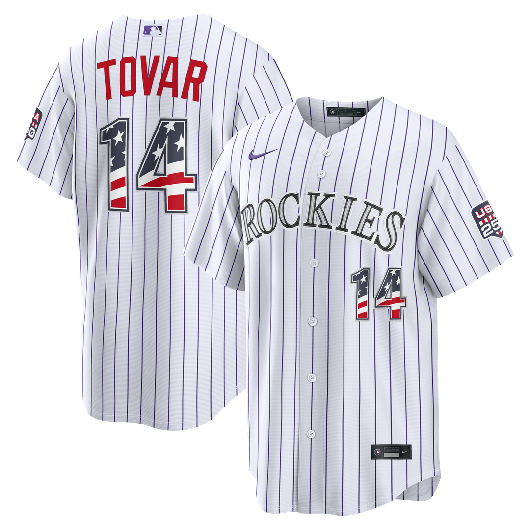 Ezequiel Tovar Colorado Rockies Nike USA 250 Fourth of July Home Stadium Jersey - White | MLB Fan Gear