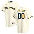 Milwaukee Brewers Nike Home Replica Custom Jersey - Cream | MLB Fan Gear