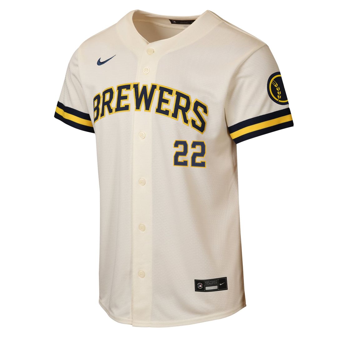 Christian Yelich Milwaukee Brewers Nike Youth Road Stadium Jersey - Powder Blue | MLB Fan Gear