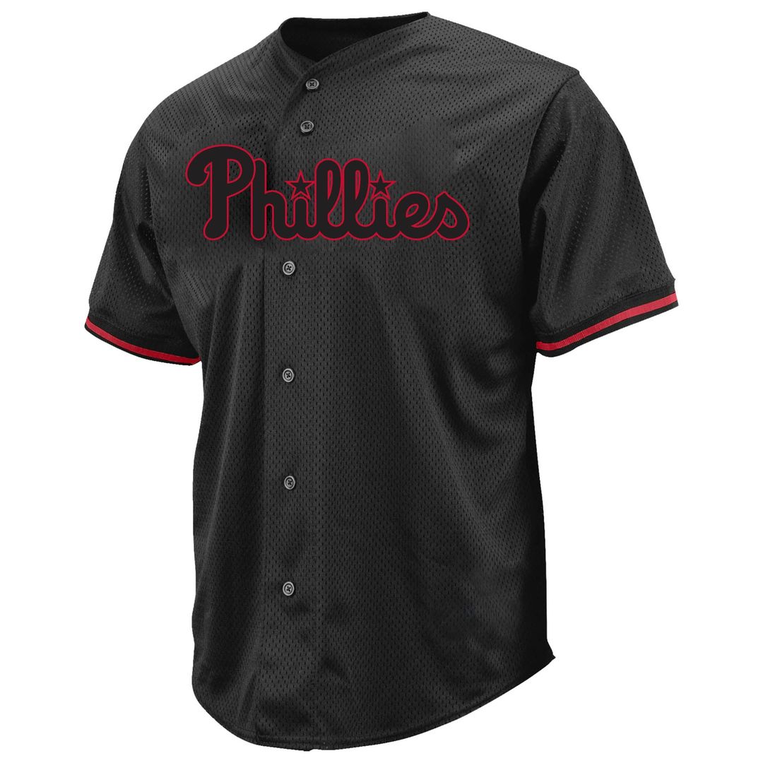 Bryce Harper Philadelphia Phillies Profile Big & Tall Pop Fashion Jersey - Black | MLB Fan Gear