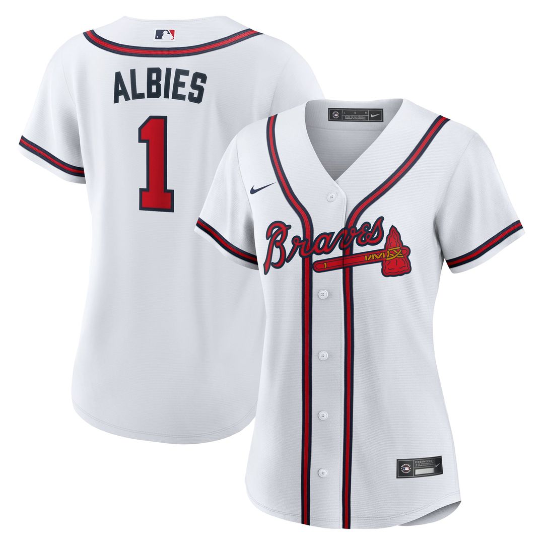 Ozzie Albies Atlanta Braves Nike Women's Home Replica Jersey - White | MLB Fan Gear