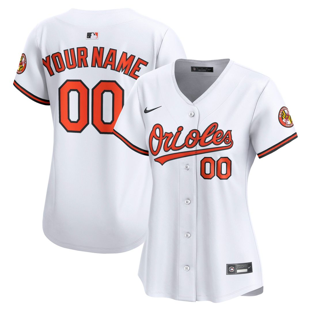 Baltimore Orioles Nike Women's Home Limited Custom Jersey - White | MLB Fan Gear