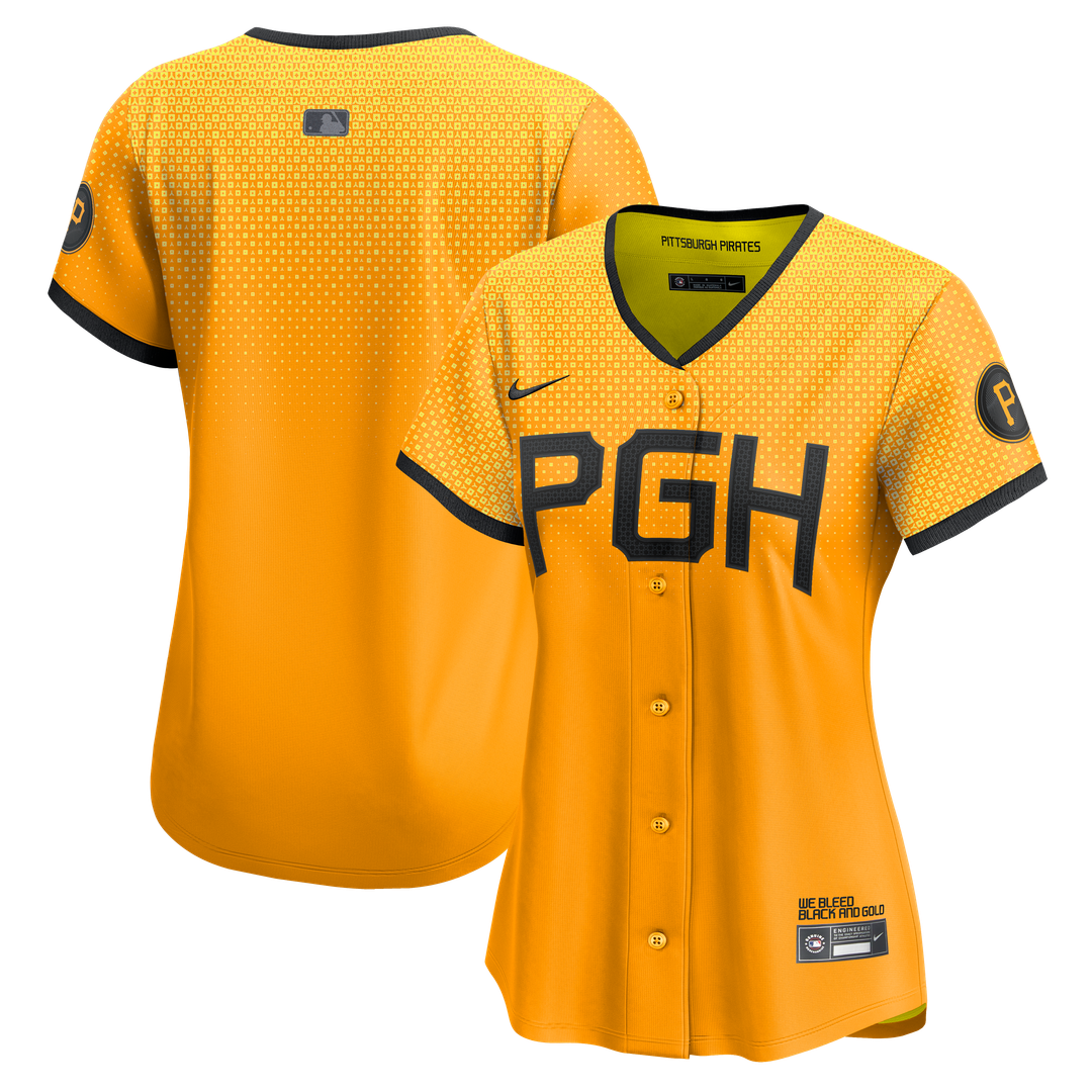 Pittsburgh Pirates Nike Women's City Connect Limited Jersey - Gold | MLB Fan Gear