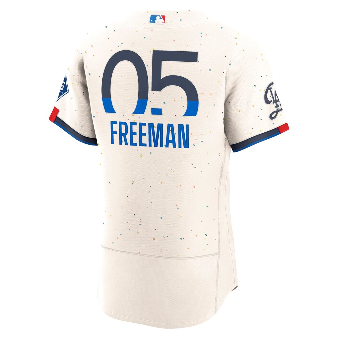 Freddie Freeman Los Angeles Dodgers Nike City Connect Authentic Sponsor Patch Jersey - Cream | MLB Fan Gear