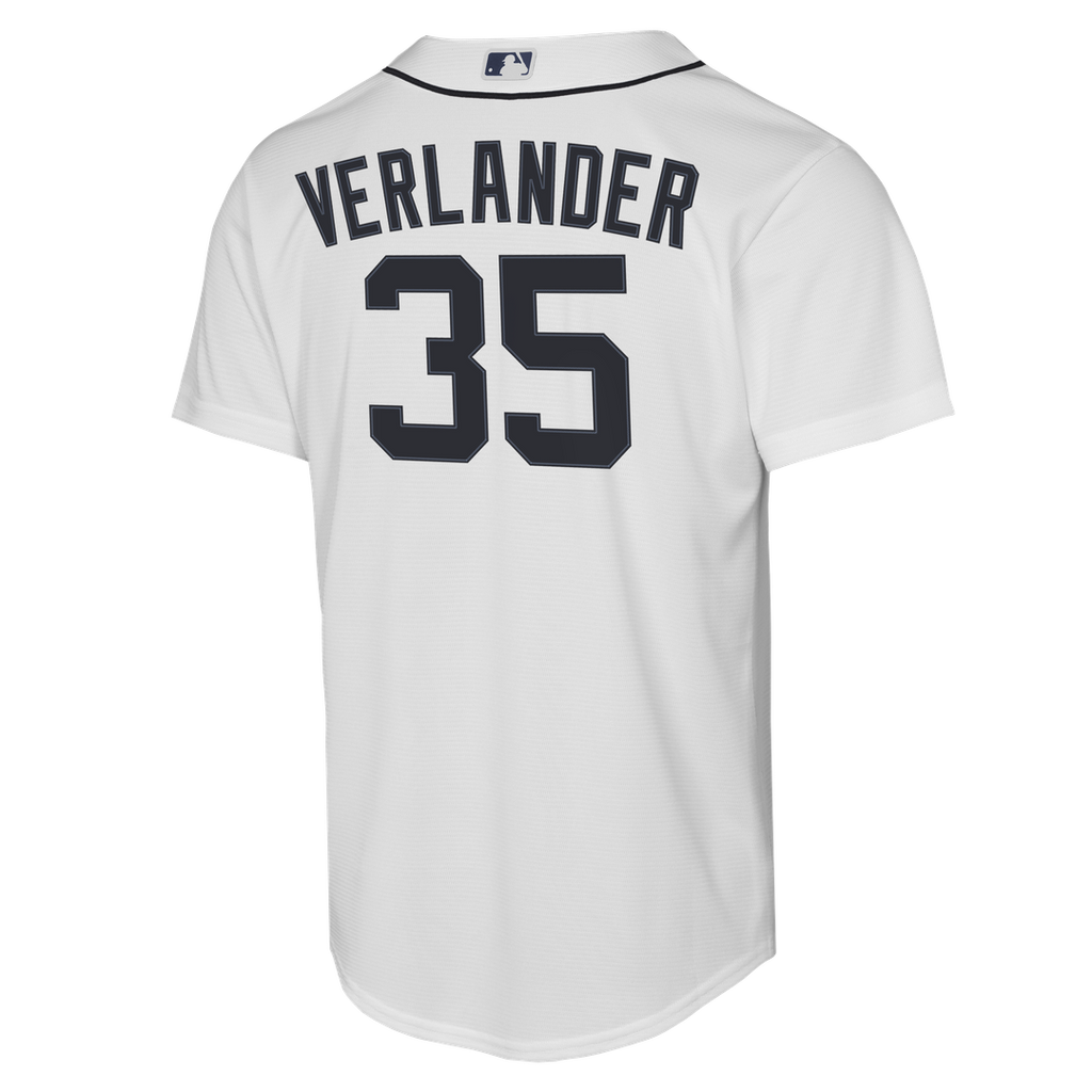 Justin Verlander Detroit Tigers Nike Youth Home Replica Jersey - White | MLB Fan Gear