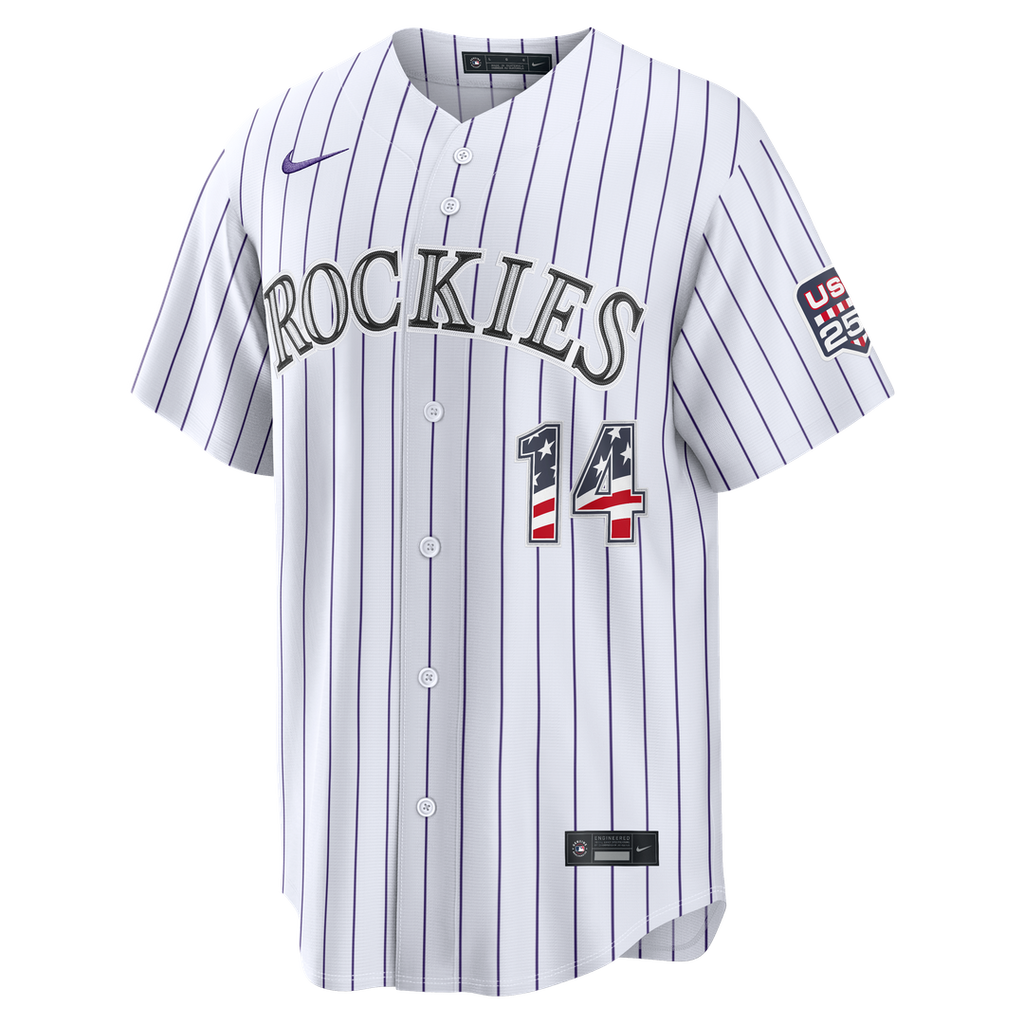 Ezequiel Tovar Colorado Rockies Nike USA 250 Fourth of July Home Stadium Jersey - White | MLB Fan Gear