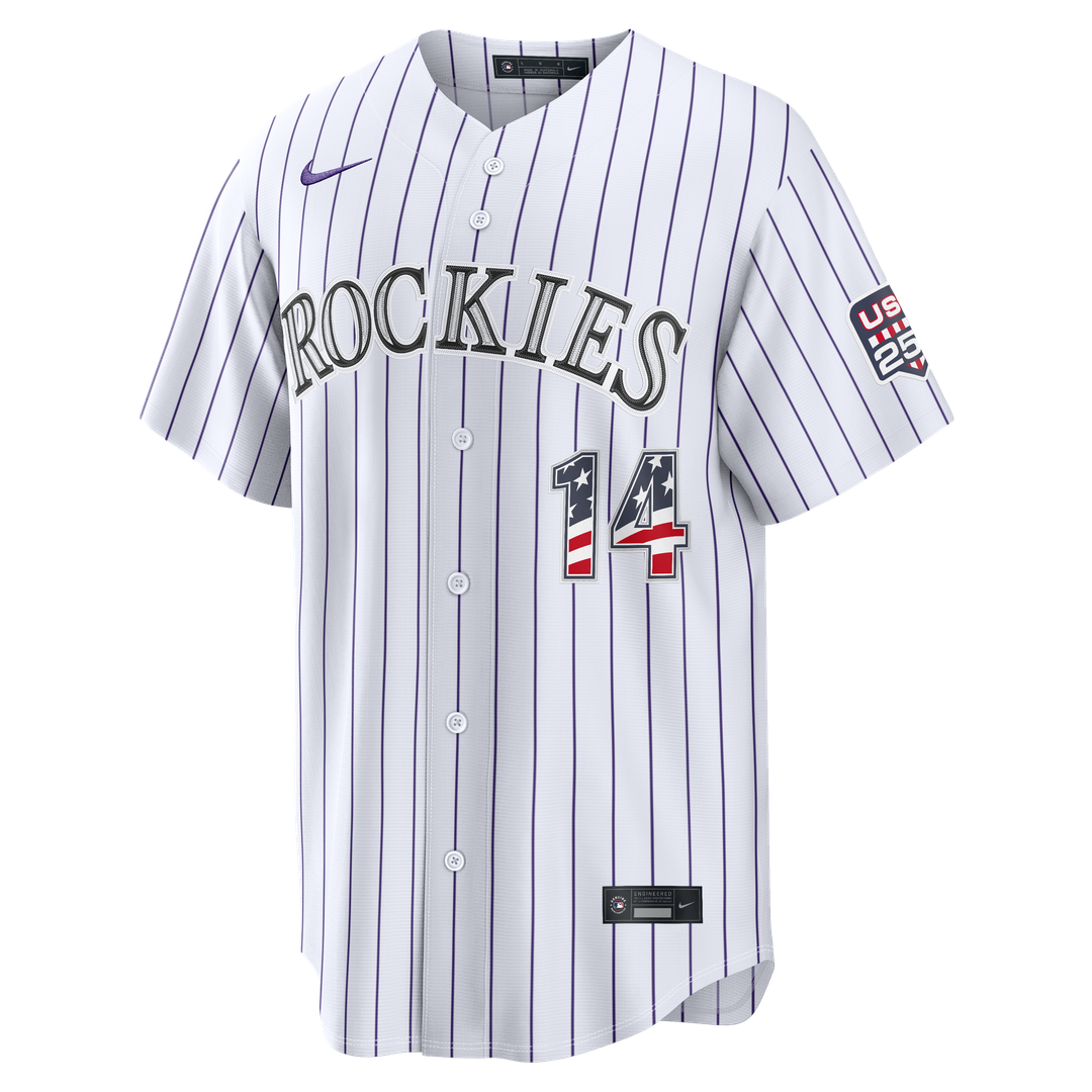Ezequiel Tovar Colorado Rockies Nike USA 250 Fourth of July Home Stadium Jersey - White | MLB Fan Gear