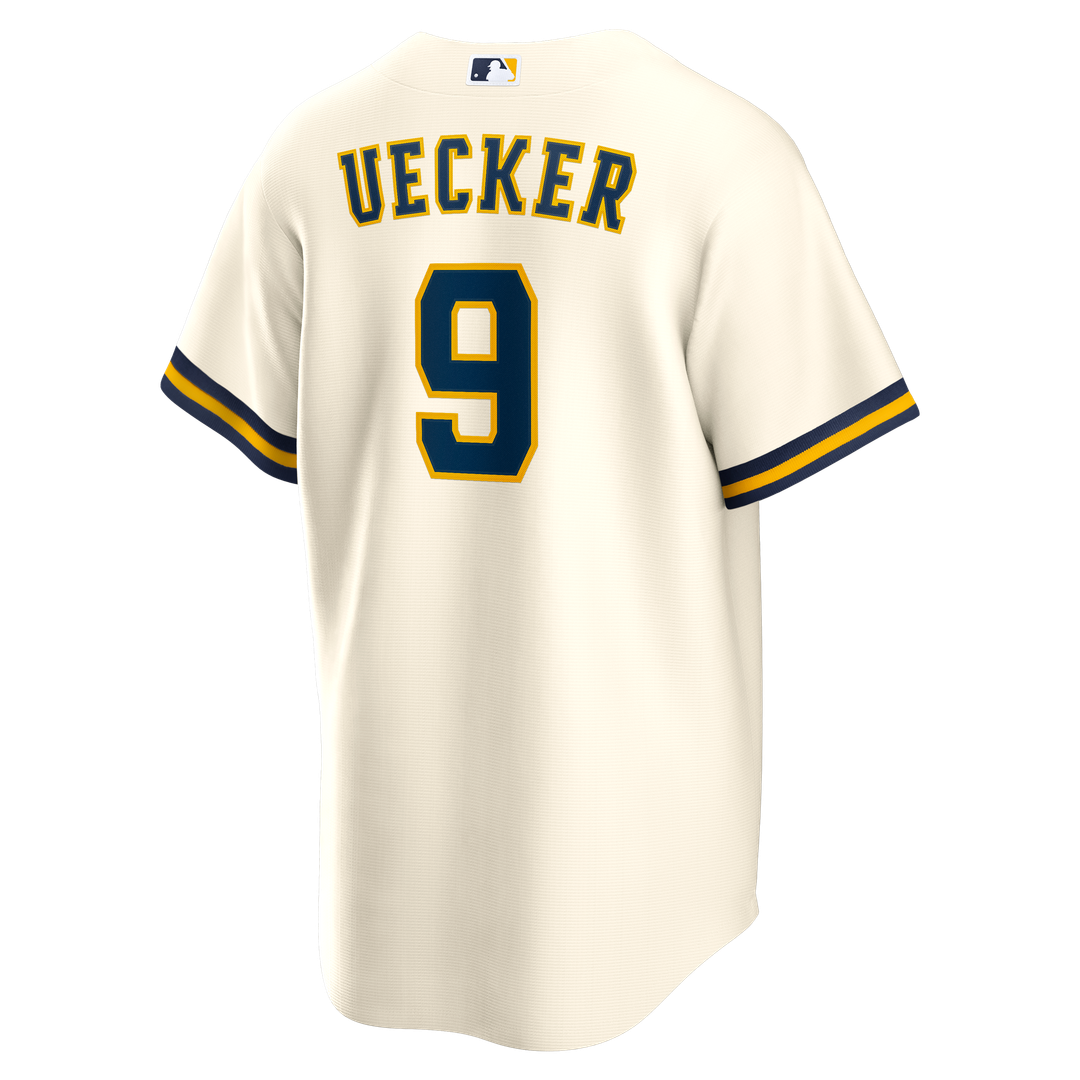 Bob Uecker Milwaukee Brewers Nike Home Retired Player Replica Jersey - Cream | MLB Fan Gear