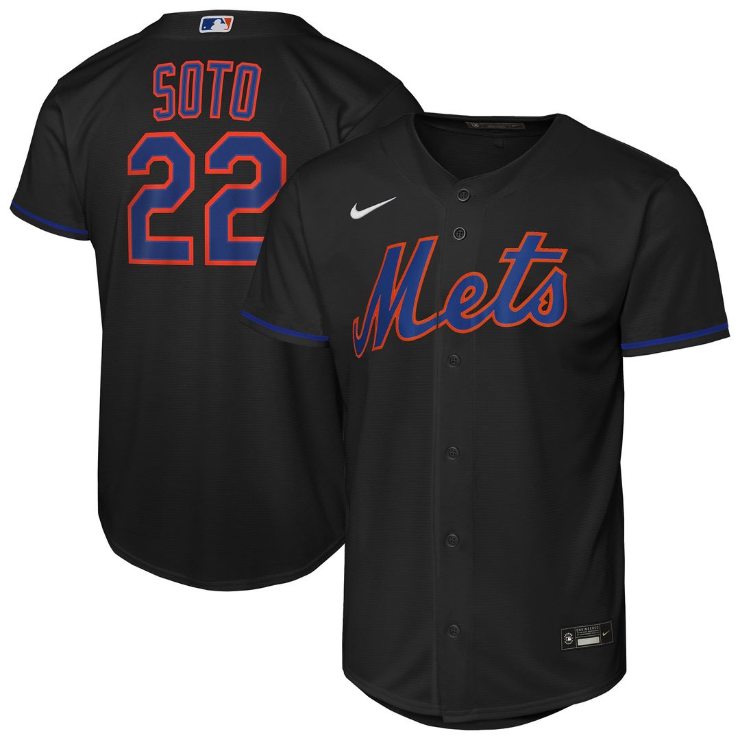 Juan Soto New York Mets Nike Youth Alternate Replica Jersey - Black | MLB Fan Gear