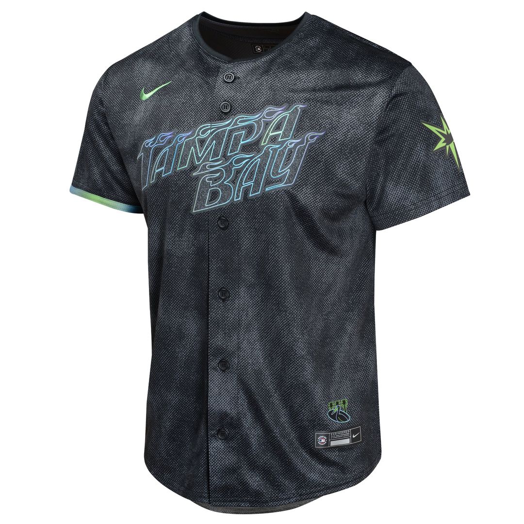 Shane McClanahan Tampa Bay Rays Nike Youth 2024 City Connect Limited Player Jersey - Charcoal | MLB Fan Gear