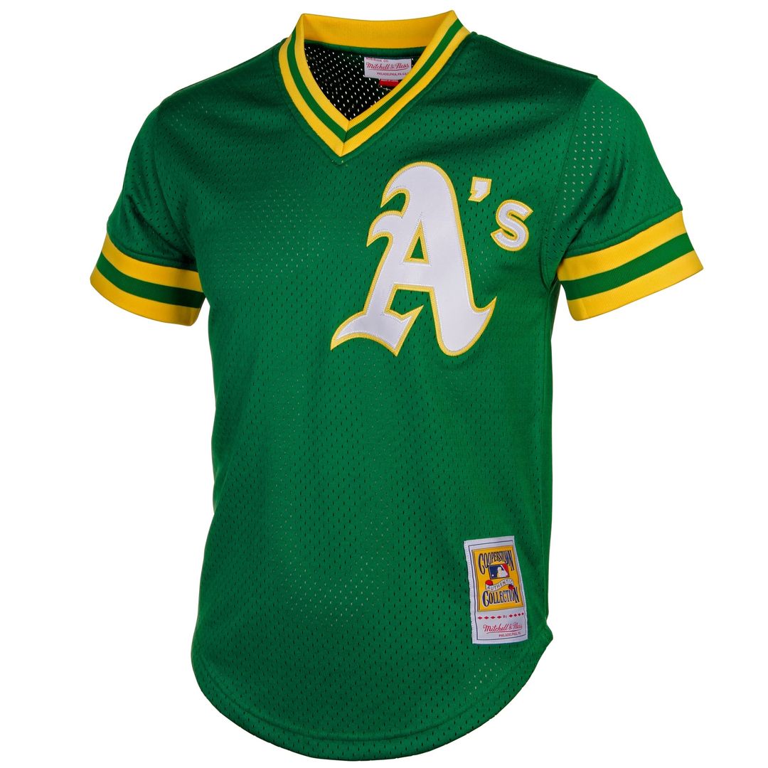 Reggie Jackson Athletics Mitchell & Ness Authentic Batting Practice Jersey - Green | MLB Fan Gear