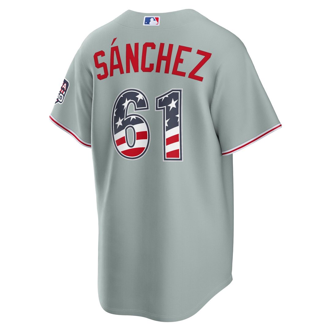 Cristopher Sanchez Philadelphia Phillies Nike USA 250 Fourth of July Road Stadium Jersey - Gray | MLB Fan Gear