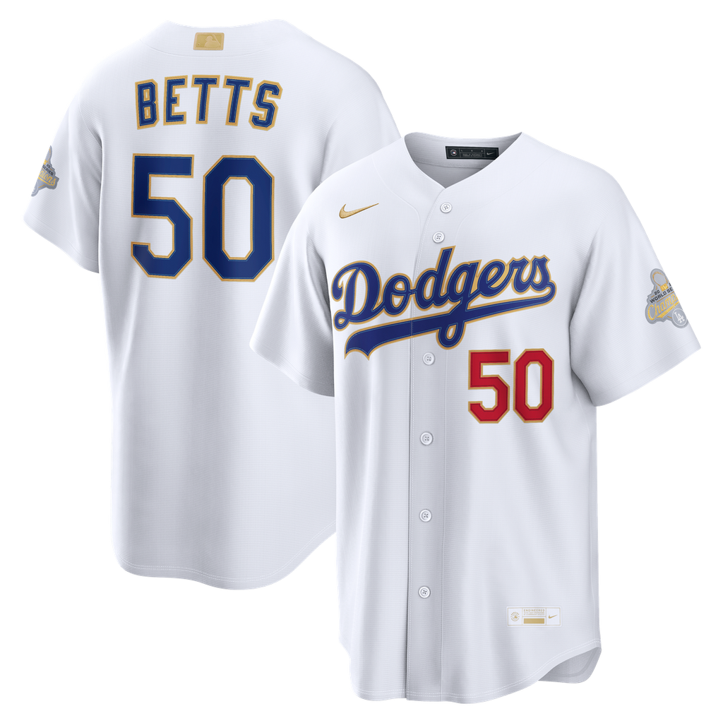 Mookie Betts Los Angeles Dodgers Nike 2026 Gold Collection Stadium Jersey - White | MLB Fan Gear