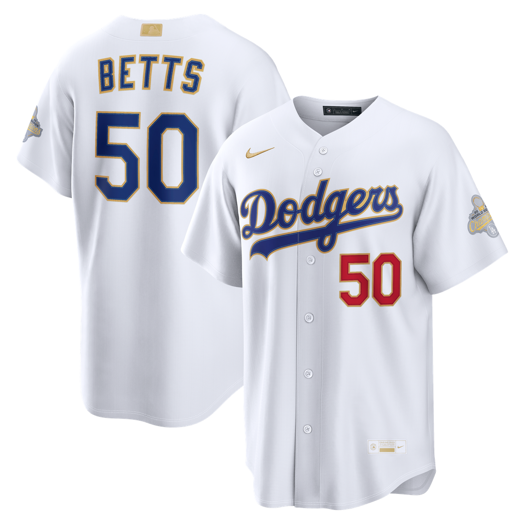 Mookie Betts Los Angeles Dodgers Nike 2026 Gold Collection Stadium Jersey - White | MLB Fan Gear