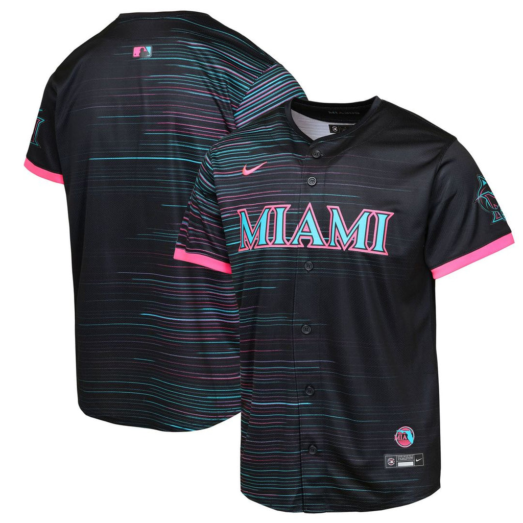 Miami Marlins Youth 2025 City Connect Limited Jersey - Black | Nike MLB Fan Gear