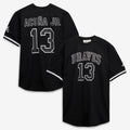 Ronald Acuña Jr. Atlanta Braves Fanatics Big & Tall Heavyweight Mesh Jersey - Black/ White | MLB Fan Gear