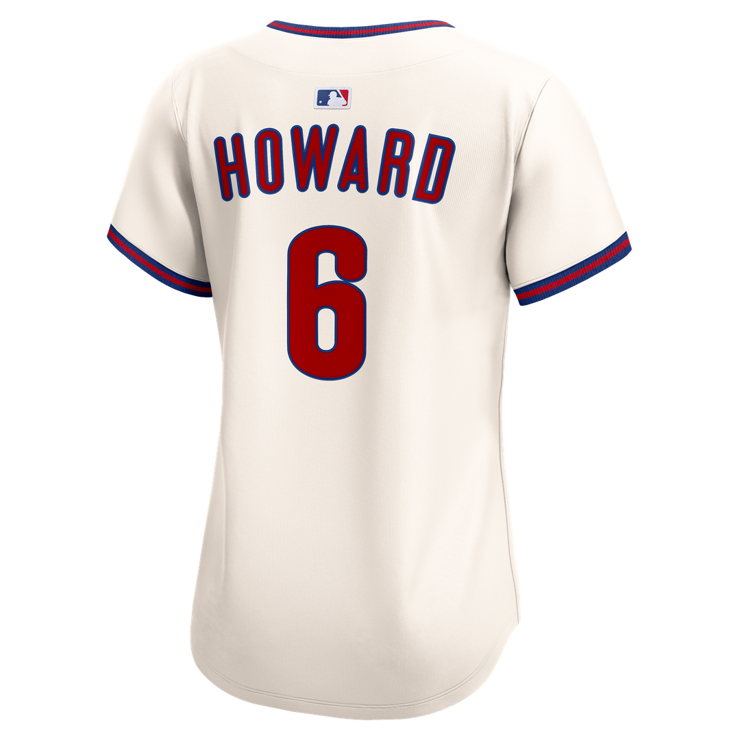 Ryan Howard Philadelphia Phillies Nike Women's Alternate 2 Limited Jersey – Cream | MLB Fan Gear