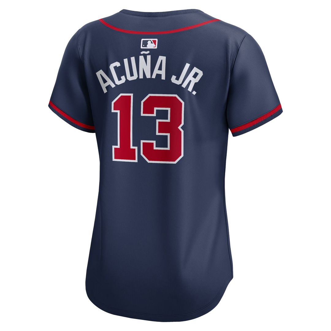 Ronald Acuña Jr. Atlanta Braves Nike Women's Alternate Limited Player Jersey – Navy | MLB Fan Gear
