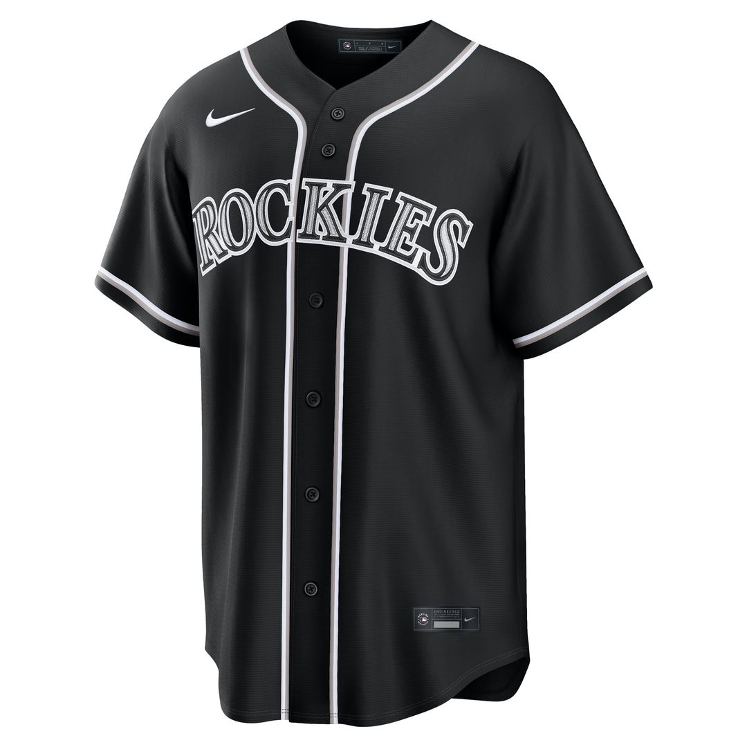 Colorado Rockies Nike Fashion Replica Black Out Jersey | MLB Fan Gear