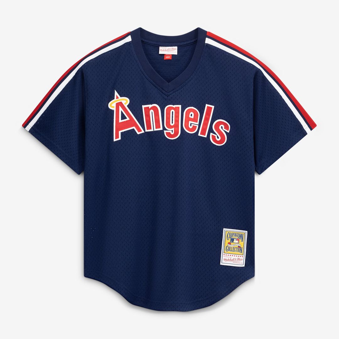 Reggie Jackson California Angels Mitchell & Ness Authentic Batting Practice Jersey - Navy | MLB Fan Gear