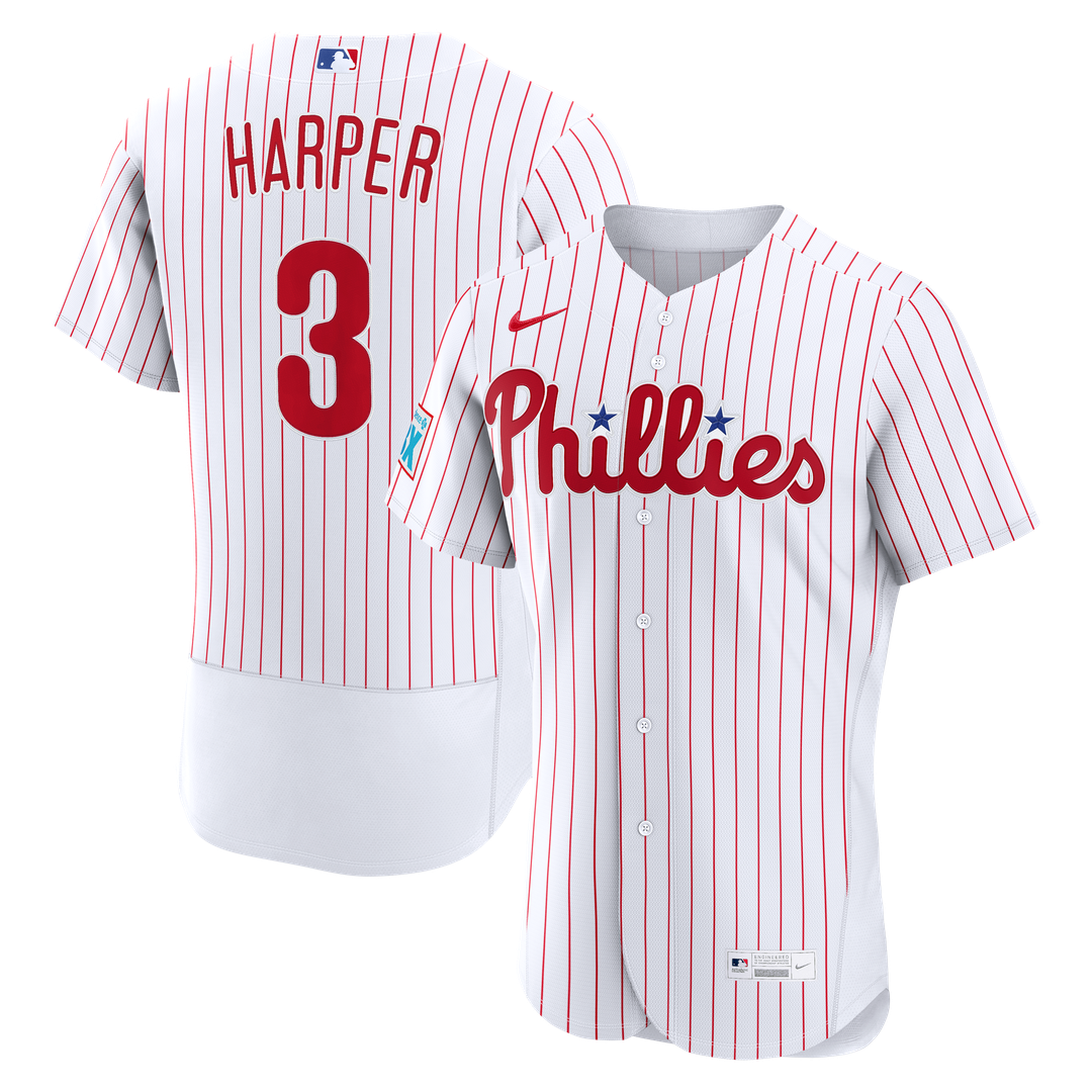 Bryce Harper Philadelphia Phillies Nike Alternate Authentic Sponsor Patch Jersey - Light Blue | MLB Fan Gear