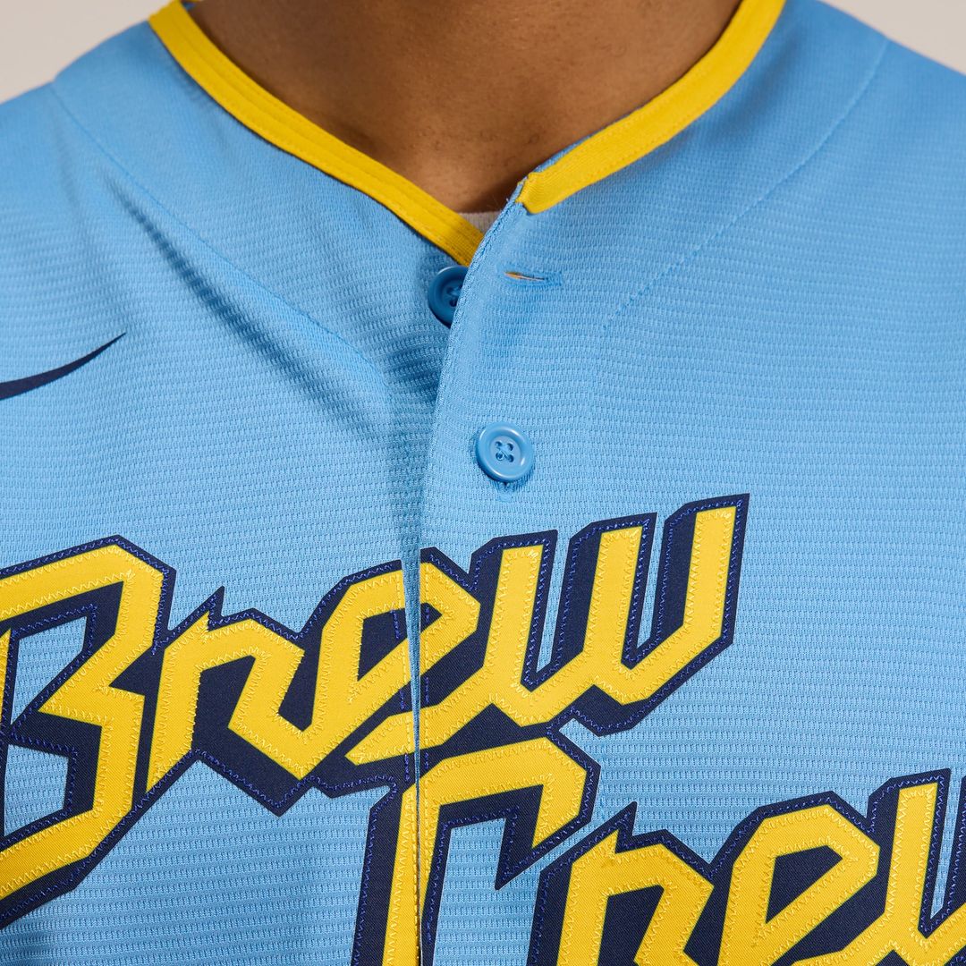 Milwaukee Brewers Nike City Connect Replica Team Jersey - Powder Blue | MLB Fan Gear