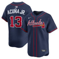 Ronald Acuña Jr. Atlanta Braves Nike Alternate Limited Jersey - Navy | MLB Fan Gear