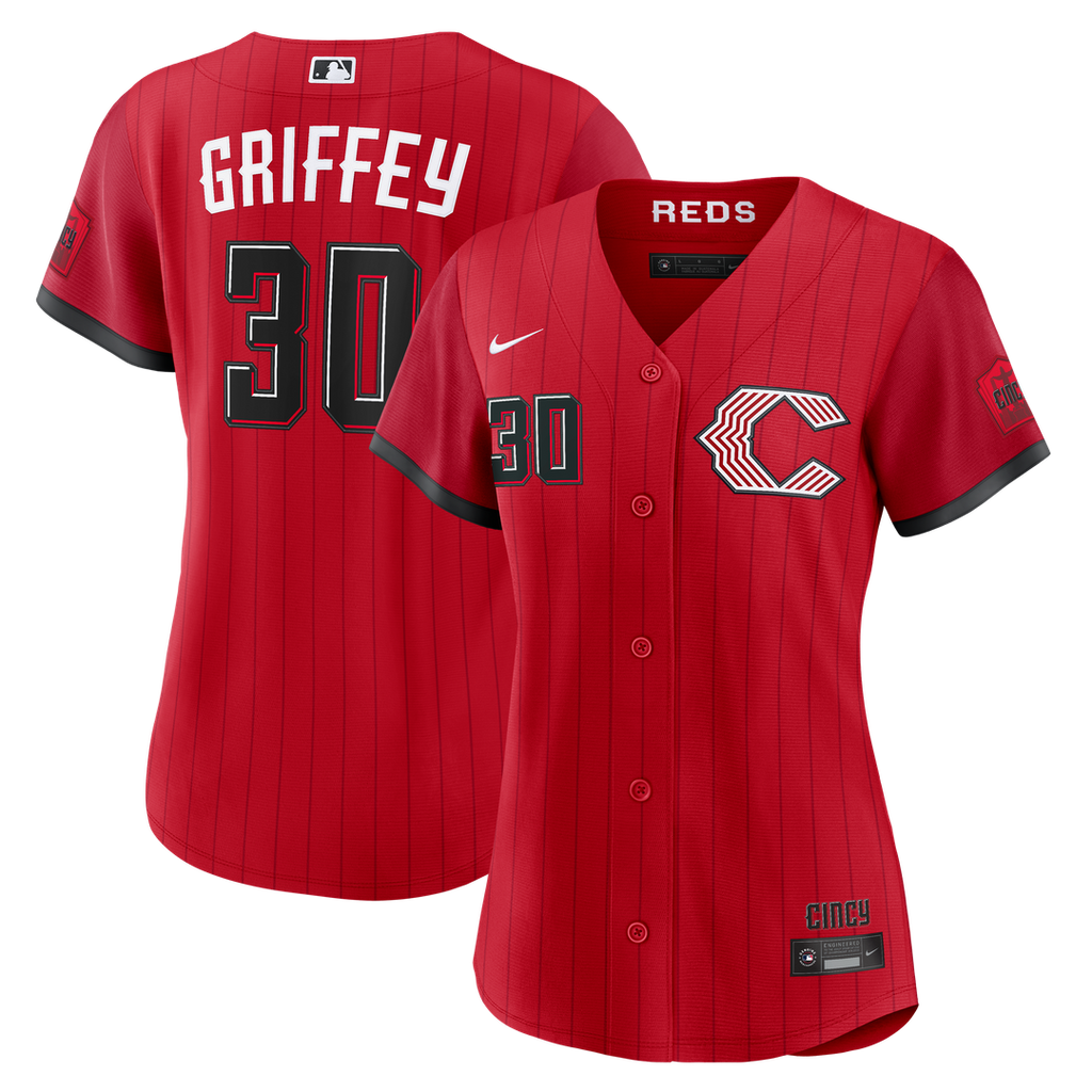 Ken Griffey Jr. Cincinnati Reds Nike Women's 2026 City Connect Stadium Jersey - Red | MLB Fan Gear