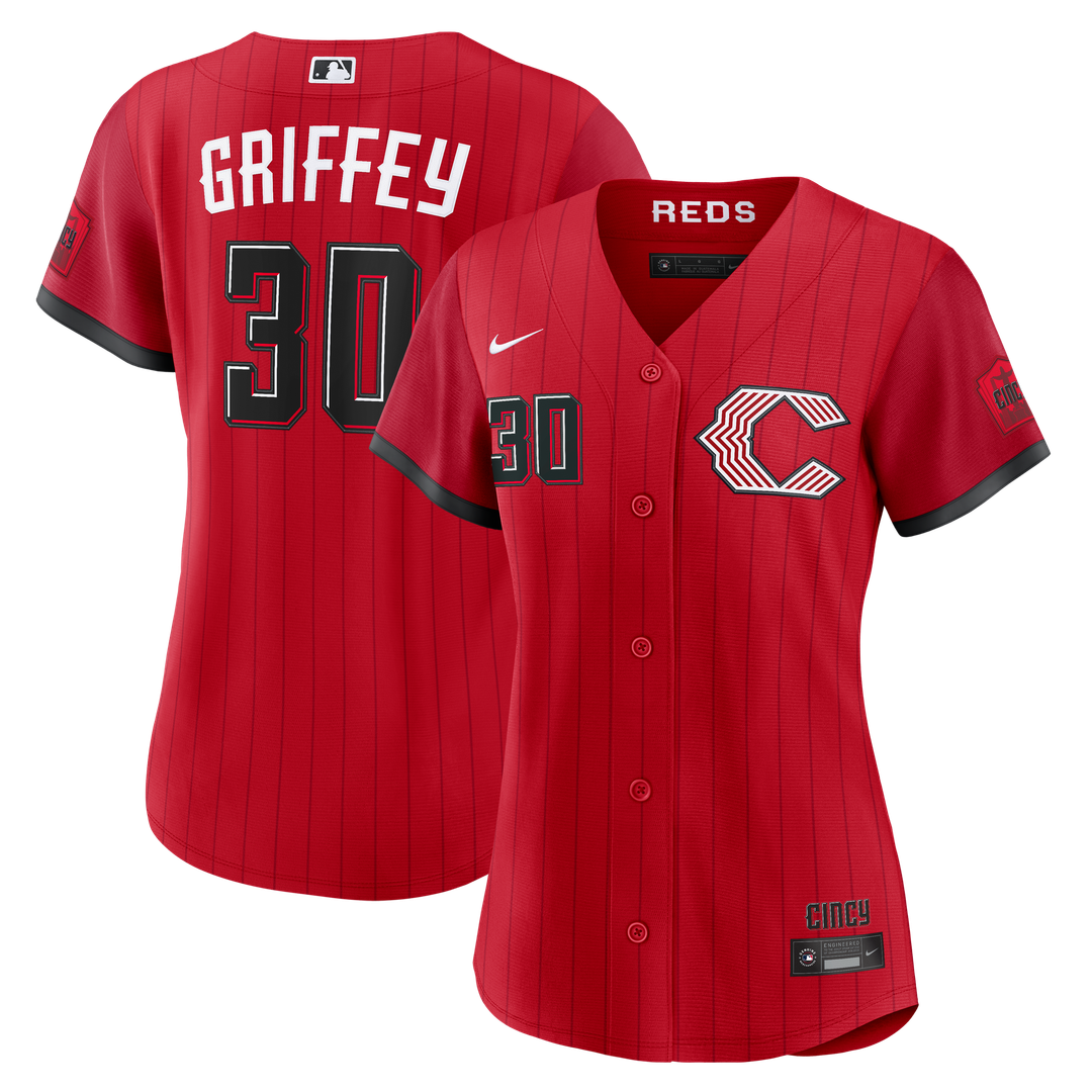 Ken Griffey Jr. Cincinnati Reds Nike Women's 2026 City Connect Stadium Jersey - Red | MLB Fan Gear