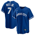 Bobby Witt Jr. Kansas City Royals Nike Alternate 2 Replica Jersey - Rush Blue | MLB Fan Gear
