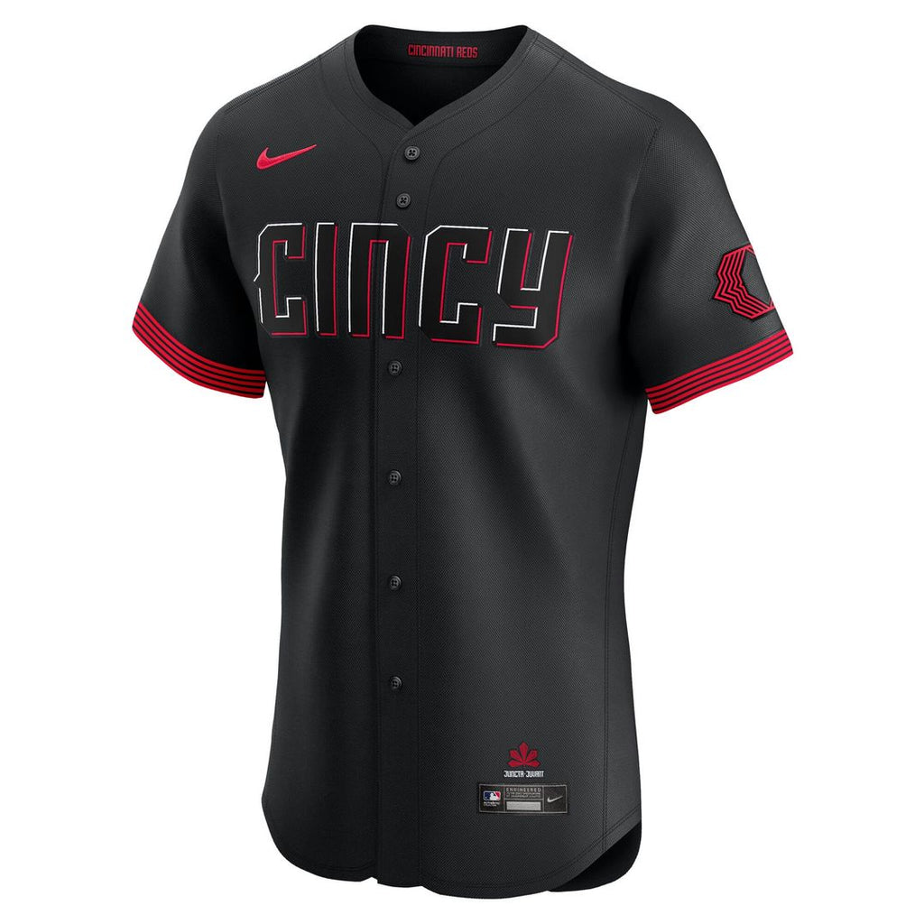 Cincinnati Reds Nike City Connect Elite Jersey - Black | MLB Fan Gear