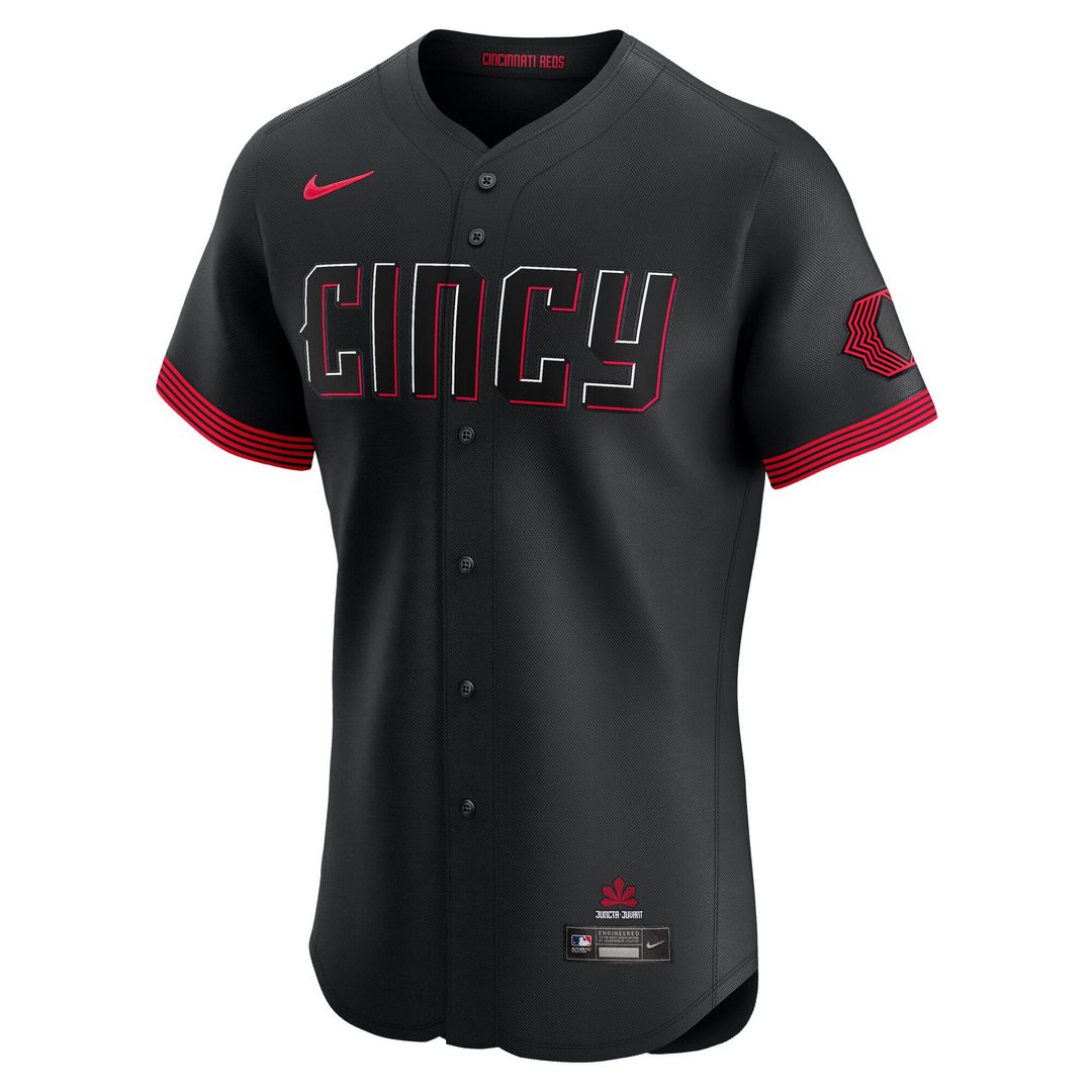 Cincinnati Reds Nike City Connect Elite Jersey - Black | MLB Fan Gear